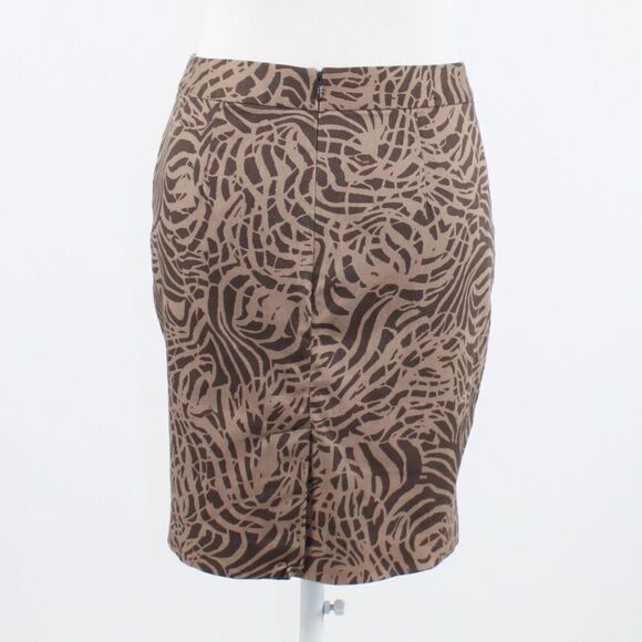 Brown geometric BANANA REPUBLIC pencil skirt 2 - Picture 7 of 8